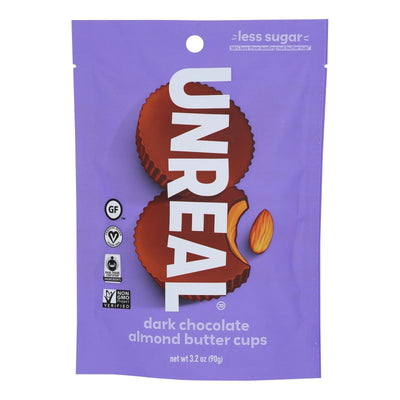 Unreal Dark Chocolate Almond Butter Cups - 6 Bags - Orca Market