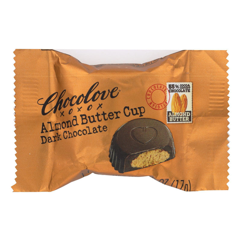 Chocolove Xoxox - Cup - Almond Butter - Dark Chocolate - Case Of 50 - .6 Oz - Orca Market