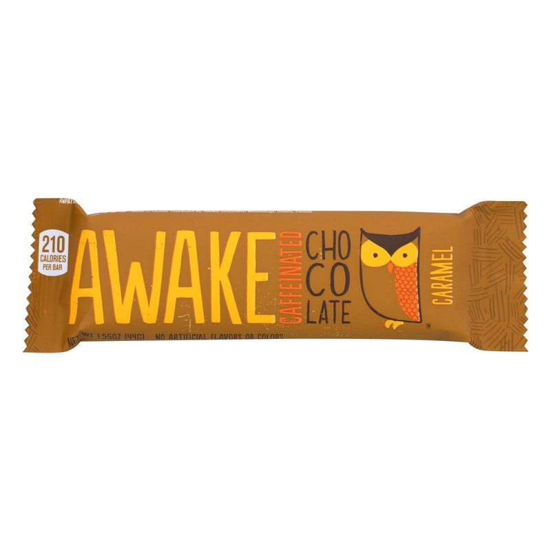 Awake Chocolate - Bar Caffine Chocolate Caramel - Case Of 12-1.55 Oz - Orca Market