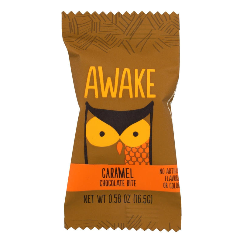 Awake Chocolate - Bites Chocolate Caramel - Case Of 50-.58 Oz - Orca Market