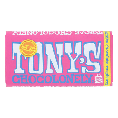 Tony's Chocolonely - Bar White Chocolate Raspberry Pop - Case Of 15 - 6.35 Oz - Orca Market