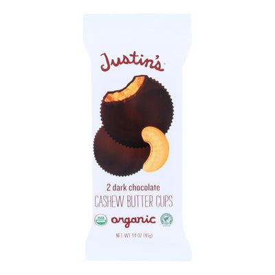 Justin's Nut Butter Cashew Butter Cups - Dark Chocolate - Case Of 12 - 1.4 Oz. - Orca Market