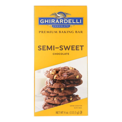 Ghirardelli Baking Bar - Semi-sweet Chocolate - Case Of 12 - 4 Oz. - Orca Market