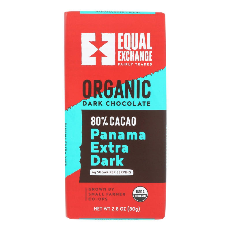 Equal Exchange Organic Dark Chocolate Bar - Panama Extra - Case Of 12 - 2.8 Oz. - Orca Market