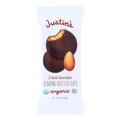 Justin's Nut Butter Almond Butter Cups - Dark Chocolate - Case Of 12 - 1.4 Oz. - Orca Market