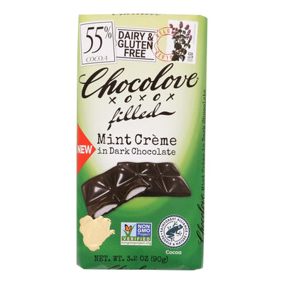 Chocolove - Bar Dk Choco Mint Cream Fill - Case Of 10-3.2 Oz - Orca Market