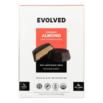 Evolved - Keto Cups Almond 7pk - Case Of 6-4.93 Oz - Orca Market