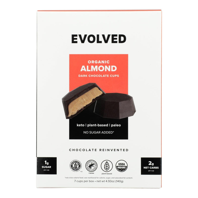 Evolved - Keto Cups Almond 7pk - Case Of 6-4.93 Oz - Orca Market