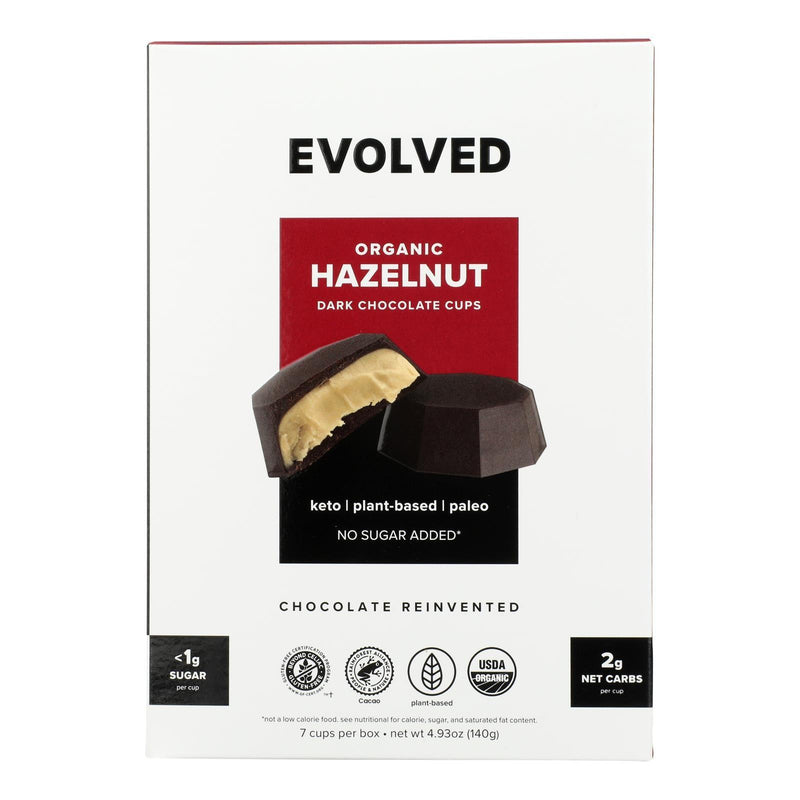 Evolved - Keto Cups Hazelnut 7pk - Case Of 6-4.93 Oz - Orca Market