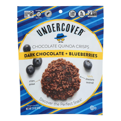 Undercover Quinoa - Crispy Quinoa Dark Chocolate Blueberries - Case Of 12 - 2 Oz - Orca Market