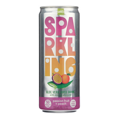 Aloe - Drink Sparkling Passionfruit Peach - Case Of 12 - 11.2 Fluid Ounces - Orca Market