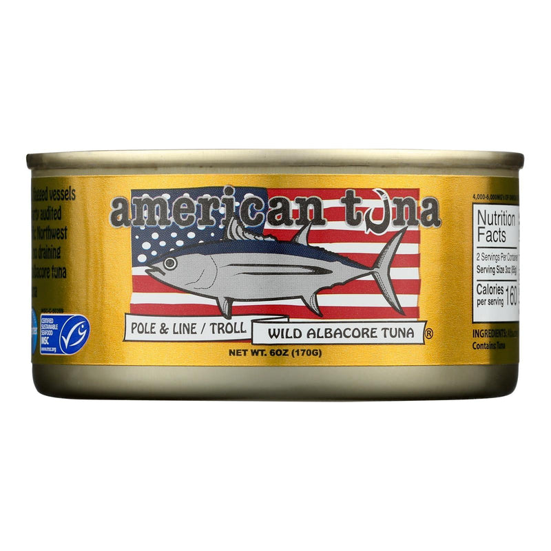 American Tuna - Tuna Wild Albacore With Salt - Case Of 12-5 Ounces - Orca Market