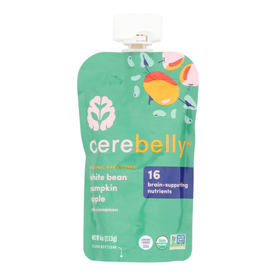 Cerebelly - Puree Organic 2 White Bean Pumpkin Apple - Case Of 6 - 4 Ounces - Orca Market