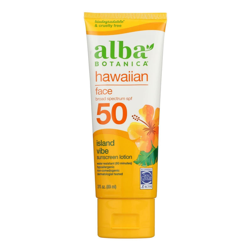 Alba Botanica - Sunscreen Lotion Facial Spf50 - 1 Each-3 Fluid Ounces - Orca Market