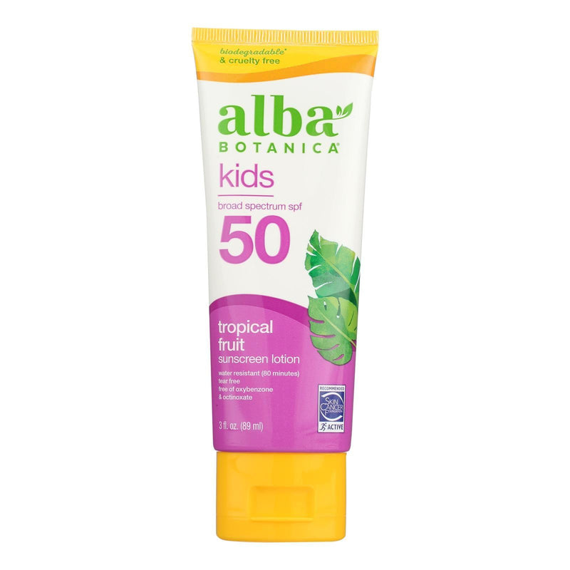 Alba Botanica - Sunscreen Lotion Kids Spf 50 - 1 Each-3 Fluid Ounces - Orca Market