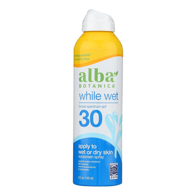 Alba Botanica - Sunscreen Spray Whole Wet Spf30 - 1 Each-5 Fluid Ounces - Orca Market