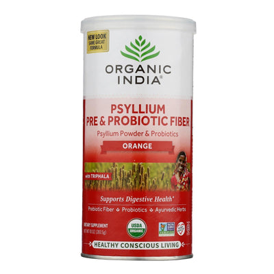 Organic India - Psyllium Organic Prebiotic/probiotic Orange - Case Of 12-10 Ounces - Orca Market