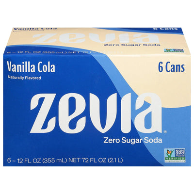 Zevia - Soda Vanilla Cola - Case Of 4-6/12 Fluid Ounces - Orca Market