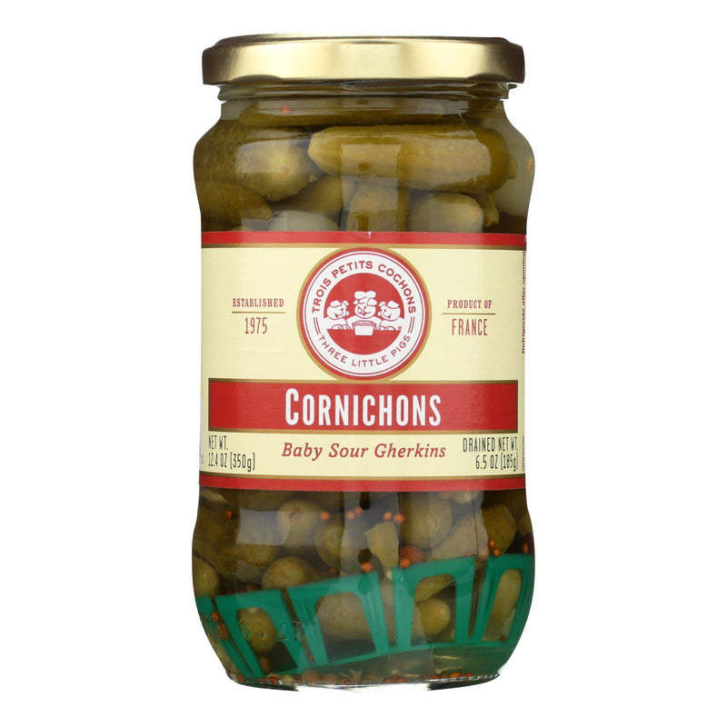 Trois Petits Cochons - Cornichons - Case Of 12-12.4 Ounces - Orca Market