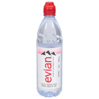 Evian's Spring Water - Spring Water Natural Sport Cap - Case Of 12-25.4 Fluid Ounces - Orca Market