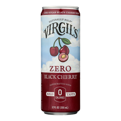 Virgil's - Soda Zero Sugar Black Cherry Can - Case Of 6 - 4/12 Fluid Ounces - Orca Market