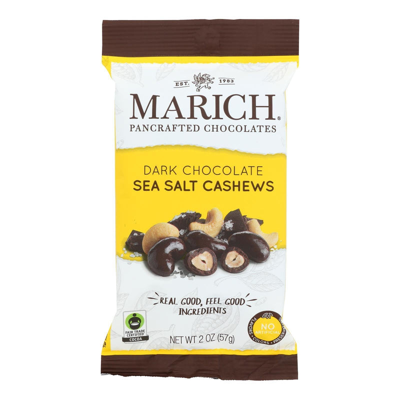 Marich - Cashews Dark Chocolate Sea Salt - Case Of 12 - 2 Ounces - Orca Market