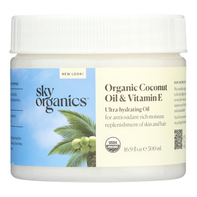 Sky Organics - Coconut Oil Organic Vitamin E Infused - 1 Each-16.9 Fluid Ounces - Orca Market