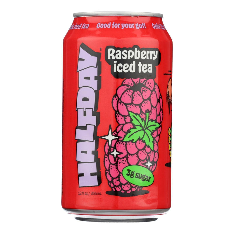 Halfday - Tea Prebiotic Raspberry Iced - Case Of 12-12 Fluid Ounces - Orca Market