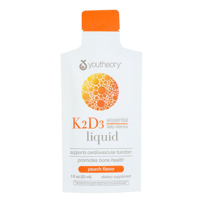 Youtheory - Liquid Vitamin K2d3 Peach - Case Of 12-1 Fluid Ounces - Orca Market