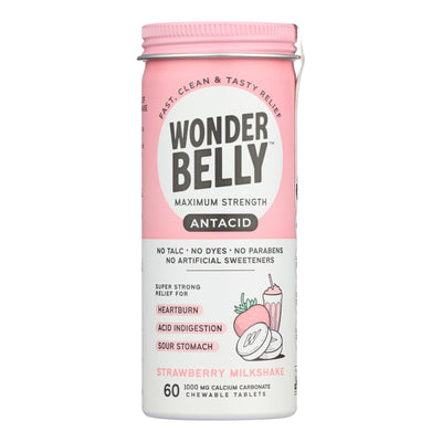 Wonder Belly - Antacids Strawberry Milkshake - Case Of 4-60 Count - Orca Market