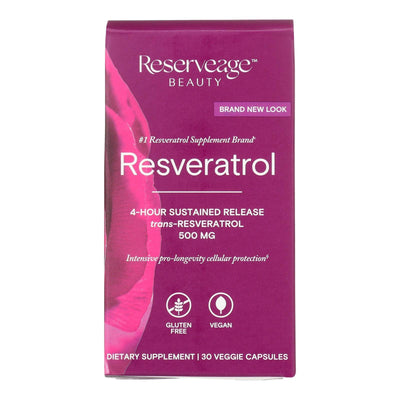 Reserveage Nutrition - Supplement Resveratrol 500 Milligrams - 1 Each-30 Vegetarian Capsules - Orca Market