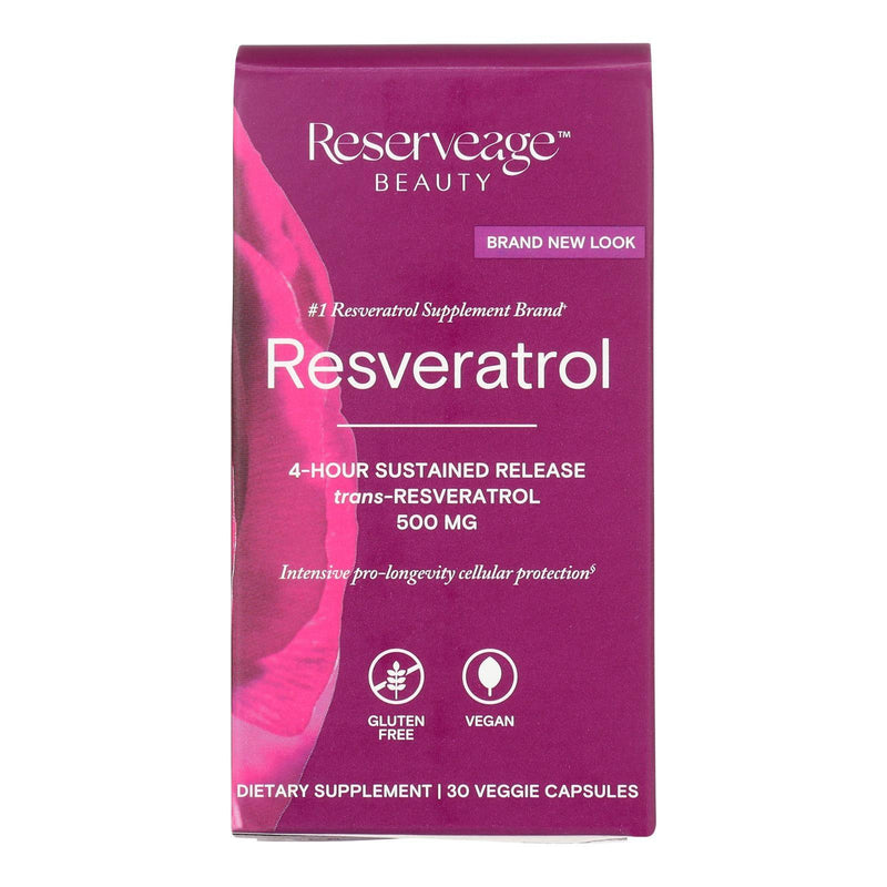 Reserveage Nutrition - Supplement Resveratrol 500 Milligrams - 1 Each-30 Vegetarian Capsules - Orca Market