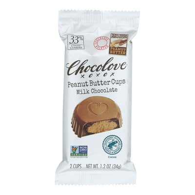 Chocolove - Cup Peanut Butter Milk Chocolate - Case Of 10 - 1.2 Ounces - Orca Market