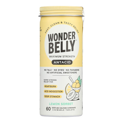 Wonder Belly - Antacid Lemon Sorbet - Case Of 4-60 Count - Orca Market