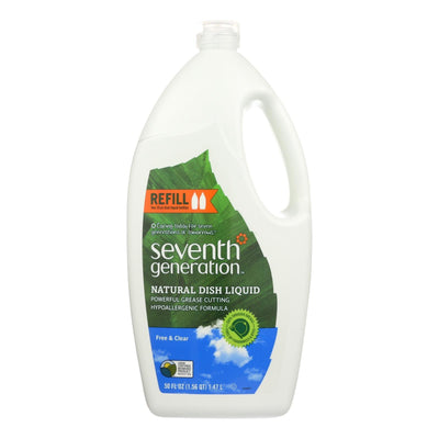 Seventh Generation - Dish Liquid Free & Clear - Case Of 3-50 Fluid Ounces - Orca Market