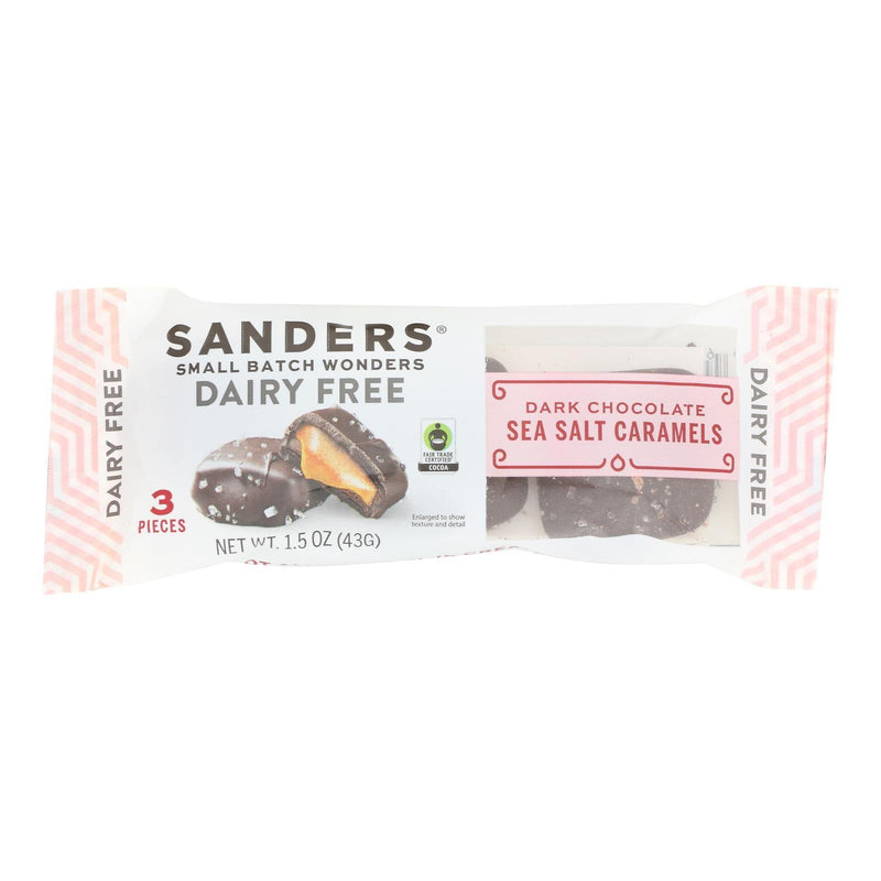 Sanders - Caramels Dark Chocolate Sea Salt - Case Of 8 - 1.5 Ounces - Orca Market