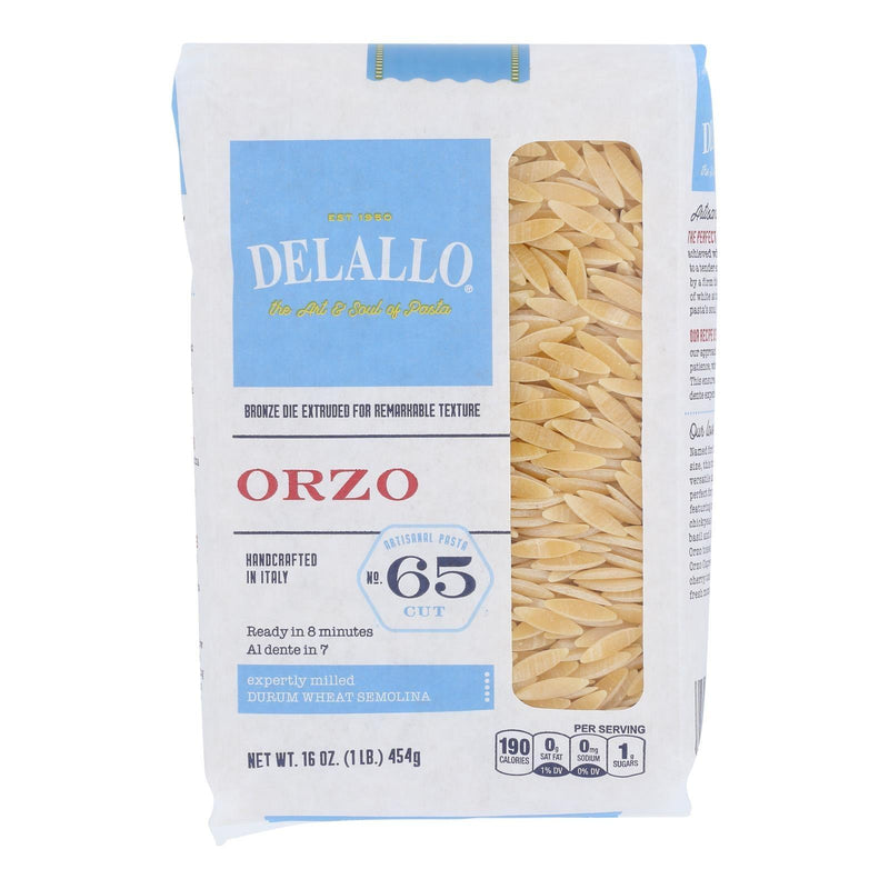 Delallo - Pasta Orzo Number 65 - Case Of 12-16 Ounces - Orca Market