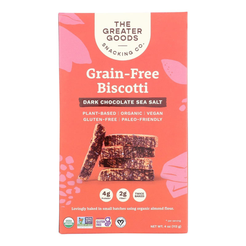 She Made - Biscotti Organic Dark Chocolate Sea Salt - Case Of 7-4 Oz - Orca Market