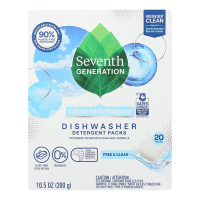 Seventh Generation - Automatic Dish Pacs Fragrance & Clear - Case Of 6-20 Count - Orca Market