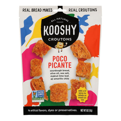 Kooshy Croutons - Poco Picante Croutons - Case Of 6-5 Ounces - Orca Market