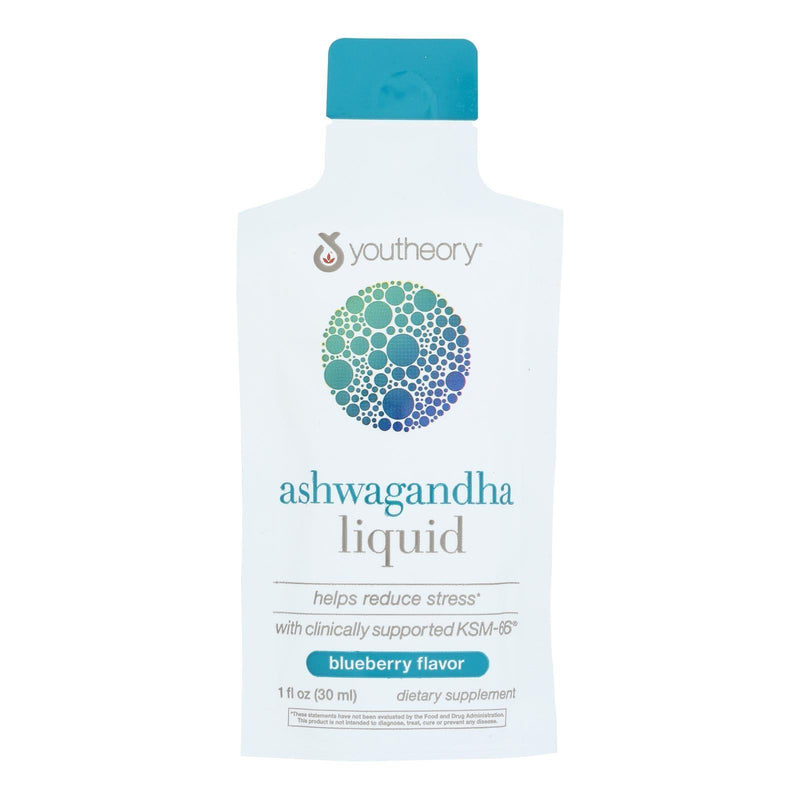 Youtheory - Liquid Ashwagandha Blueberry - Case Of 12-1 Fluid Ounces - Orca Market