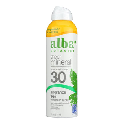 Alba Botanica - Sunscreen Spray For Face Mineral Spf 30 - 1 Each-5 Fluid Ounces - Orca Market