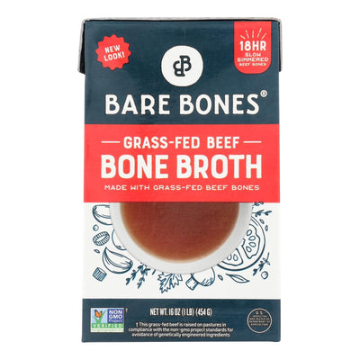 Bare Bones Broth - Bone Broth Beef Classic Grass-fed - Case Of 8-16 Fluid Ounces - Orca Market