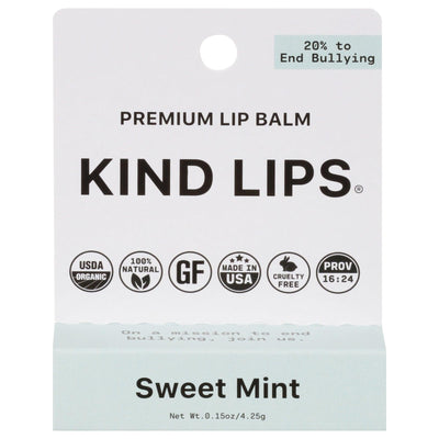 Kind Lips - Lip Balm Organic Sweet Mint 12 Count - Case Of 12 - 0.15 Ounce - Orca Market