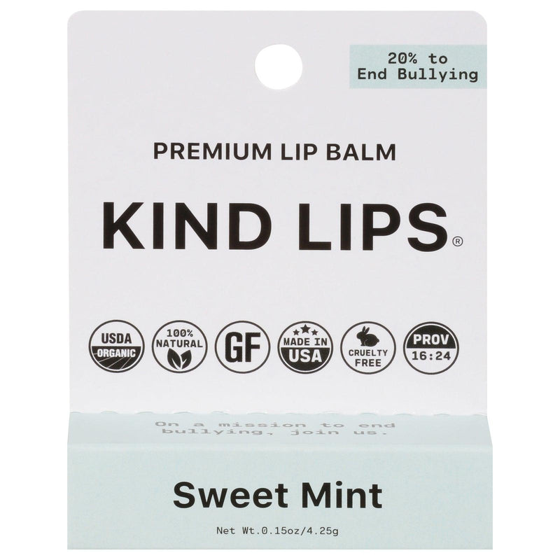 Kind Lips - Lip Balm Organic Sweet Mint 12 Count - Case Of 12 - 0.15 Ounce - Orca Market