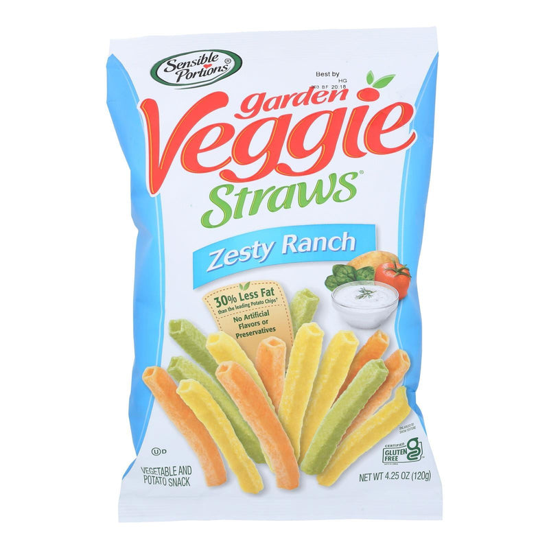 Sensible Portions - Veggie Straw Zesty Ranch - Case Of 12 - 4.25 Ounces - Orca Market