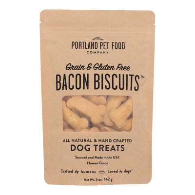 Portland Pet Food Company - Dog Treats Bacon Biscuits - Case Of 6-5 Oz - Orca Market