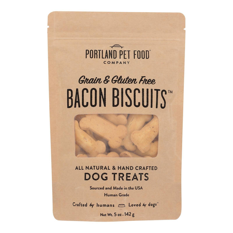 Portland Pet Food Company - Dog Treats Bacon Biscuits - Case Of 6-5 Oz - Orca Market