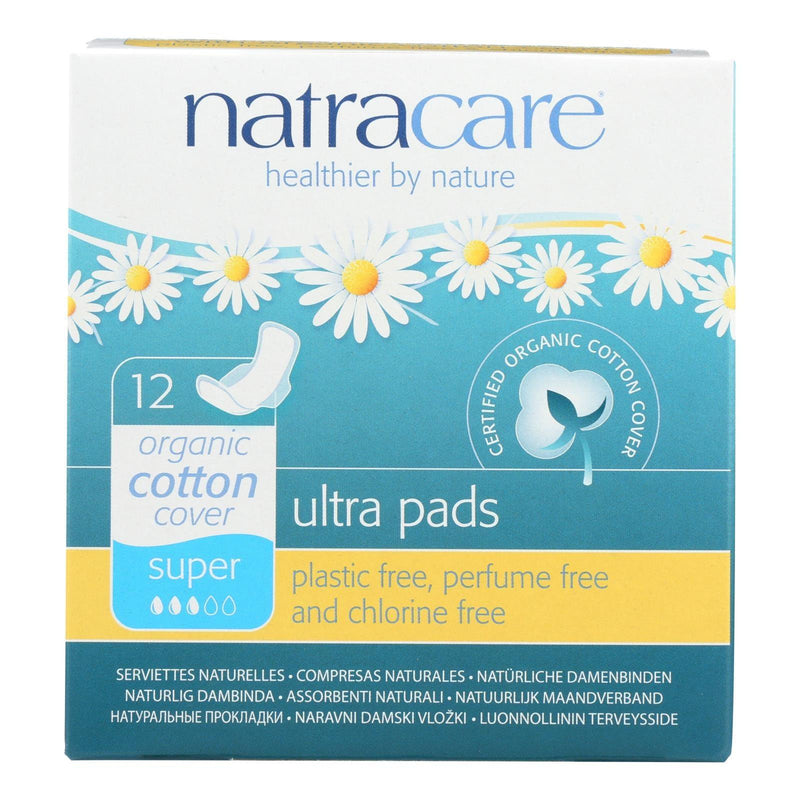 Natracare Natural Ultra Pads W/wings Super W/organic Cotton Cover - 12 Pack - Orca Market