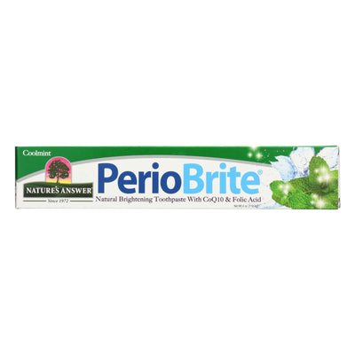 Nature's Answer - Periobrite Toothpaste Cool Mint - 4 Oz - Orca Market